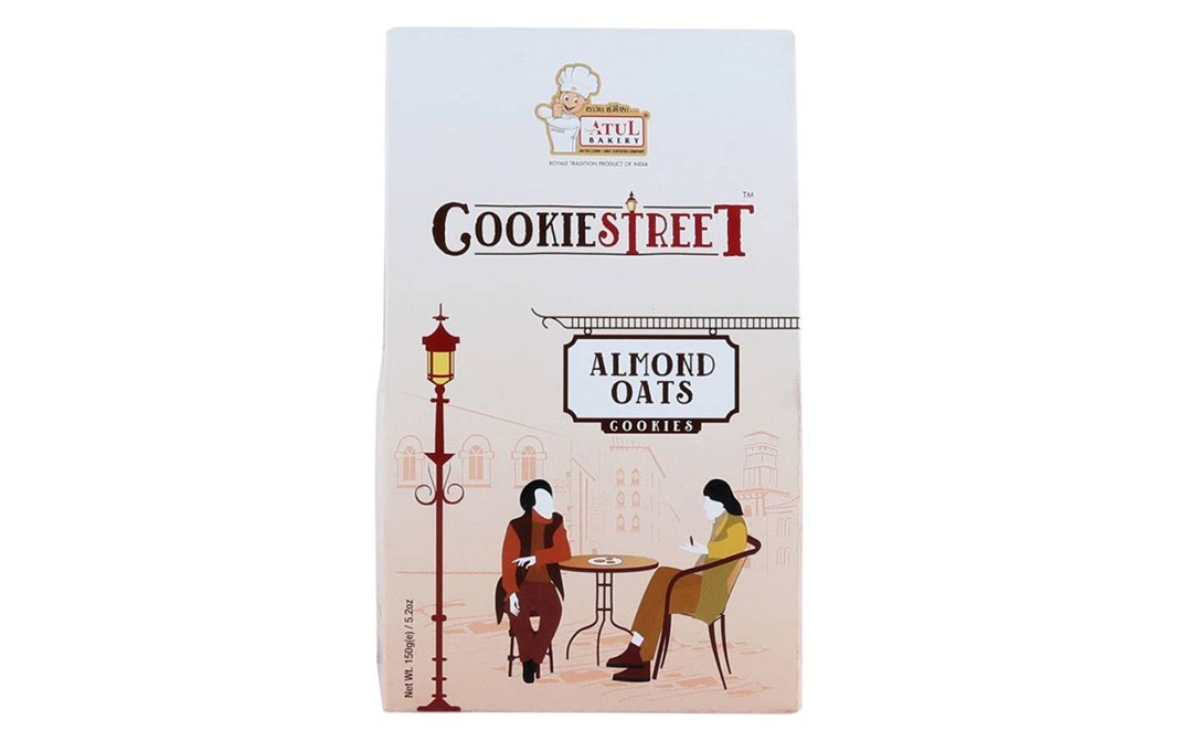 Atul Bakery CookiesStreet Almond Oats Cookies   Box  150 grams